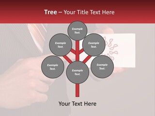 A Man In A Suit Pointing At A Business Card PowerPoint Template