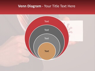 A Man In A Suit Pointing At A Business Card PowerPoint Template