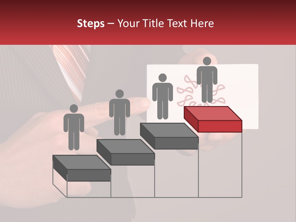A Man In A Suit Pointing At A Business Card PowerPoint Template