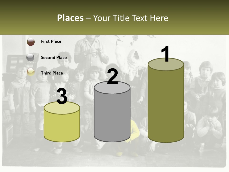 A Group Of Children Posing For A Picture PowerPoint Template