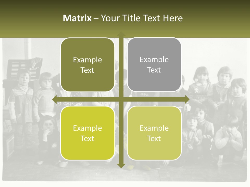 A Group Of Children Posing For A Picture PowerPoint Template