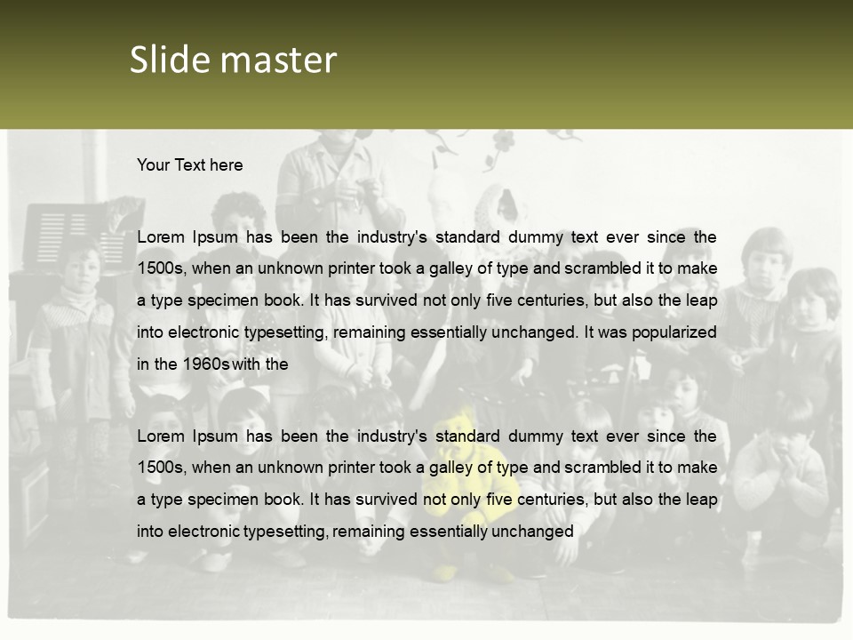 A Group Of Children Posing For A Picture PowerPoint Template