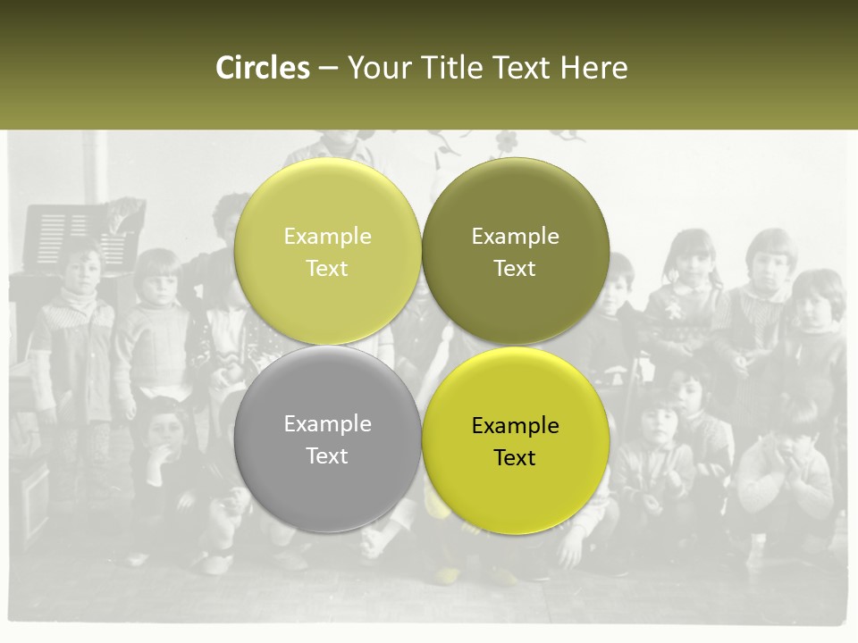 A Group Of Children Posing For A Picture PowerPoint Template