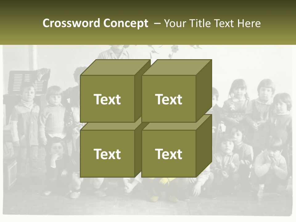 A Group Of Children Posing For A Picture PowerPoint Template