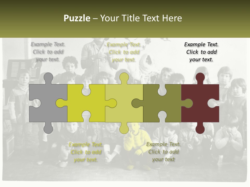 A Group Of Children Posing For A Picture PowerPoint Template