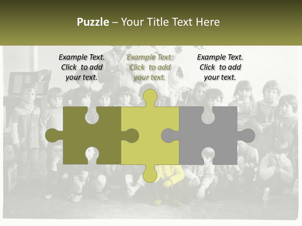 A Group Of Children Posing For A Picture PowerPoint Template