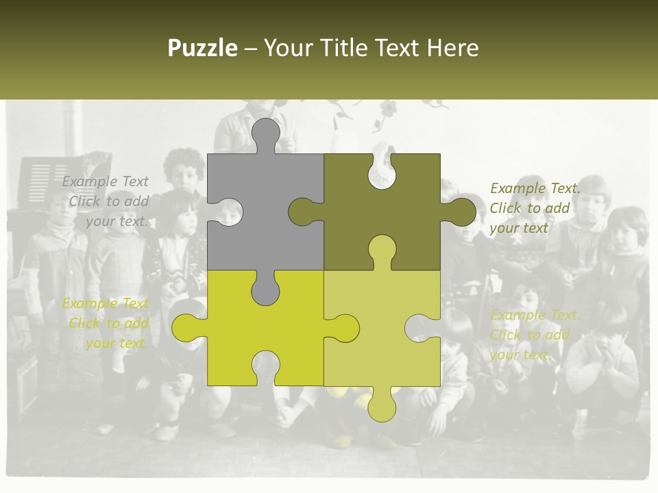A Group Of Children Posing For A Picture PowerPoint Template