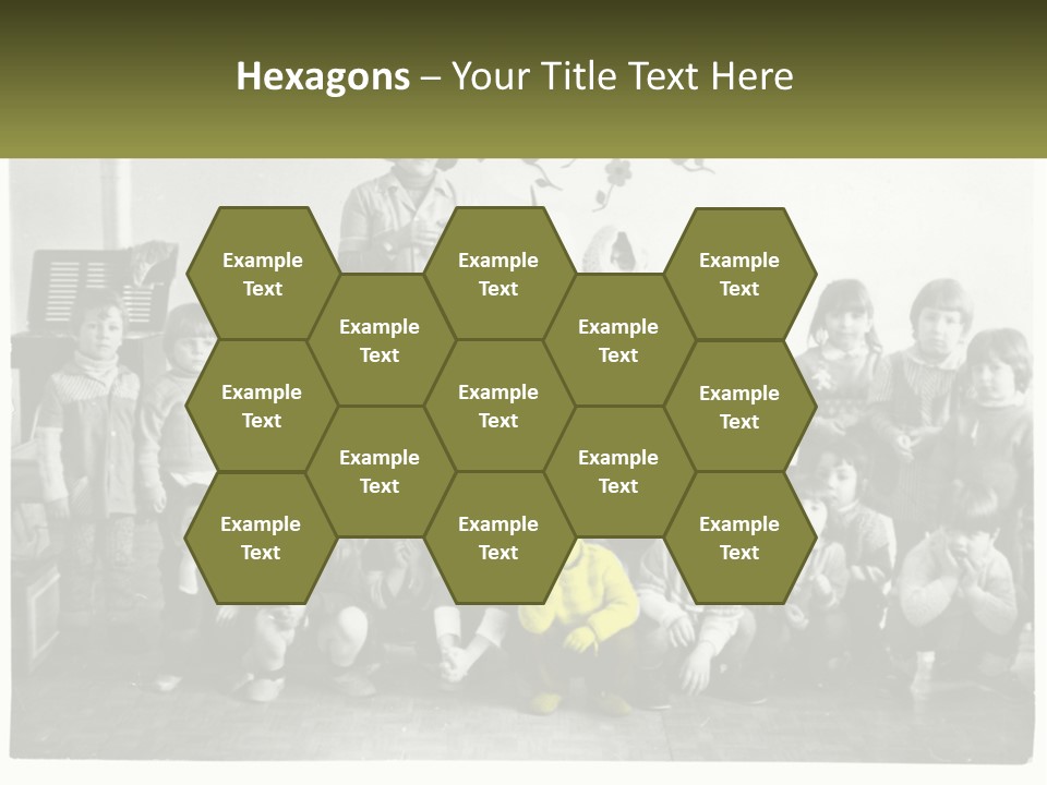 A Group Of Children Posing For A Picture PowerPoint Template