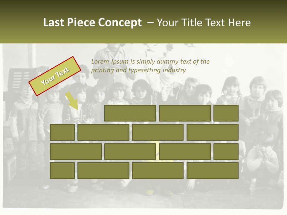 A Group Of Children Posing For A Picture PowerPoint Template