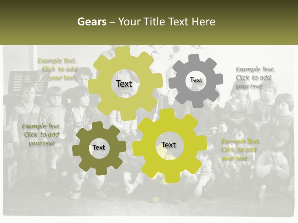 A Group Of Children Posing For A Picture PowerPoint Template