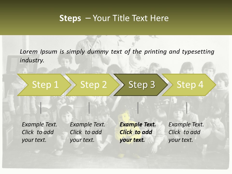 A Group Of Children Posing For A Picture PowerPoint Template