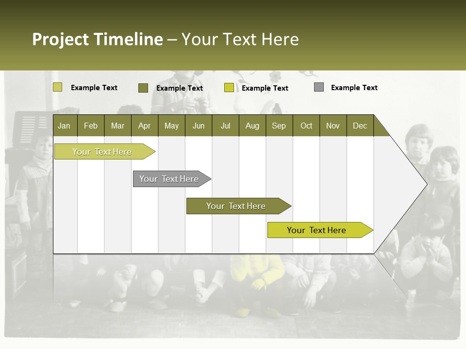 A Group Of Children Posing For A Picture PowerPoint Template