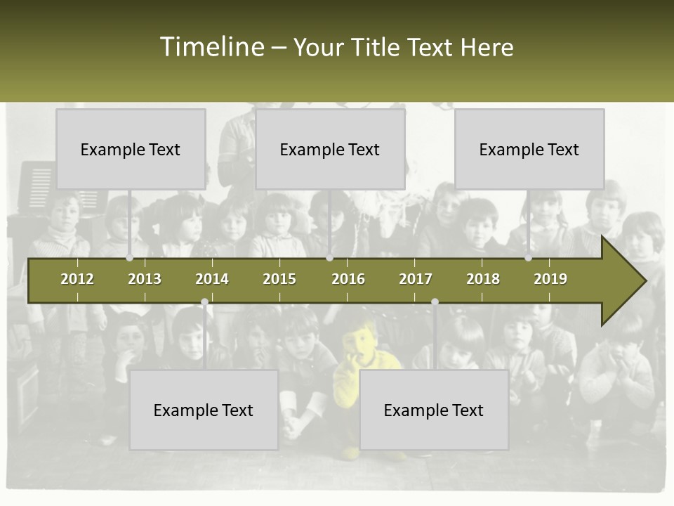 A Group Of Children Posing For A Picture PowerPoint Template