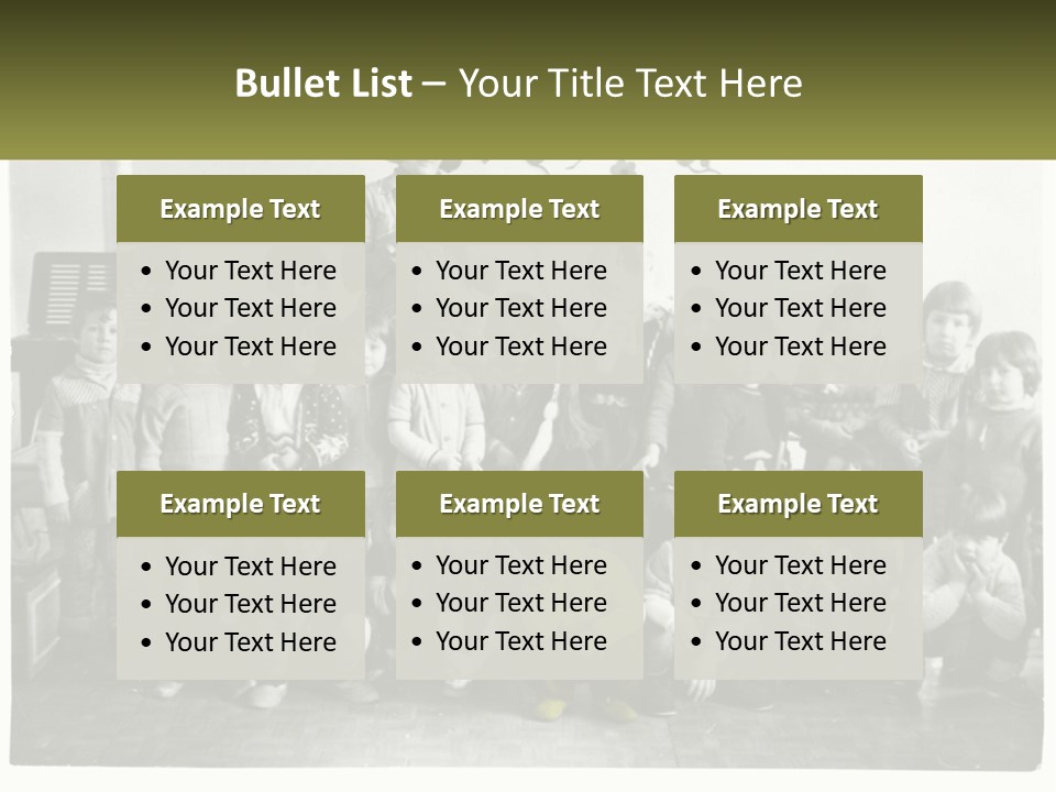 A Group Of Children Posing For A Picture PowerPoint Template