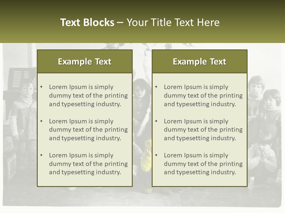 A Group Of Children Posing For A Picture PowerPoint Template