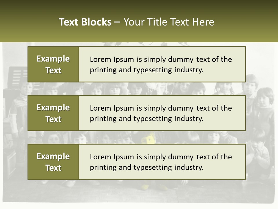 A Group Of Children Posing For A Picture PowerPoint Template