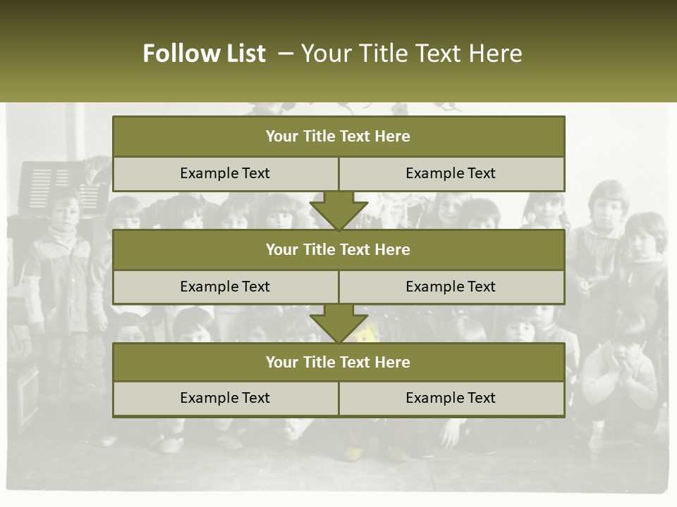A Group Of Children Posing For A Picture PowerPoint Template