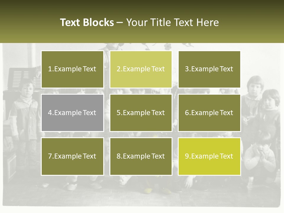 A Group Of Children Posing For A Picture PowerPoint Template