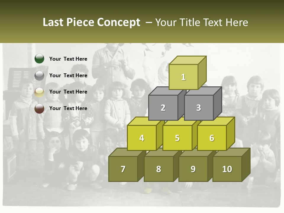 A Group Of Children Posing For A Picture PowerPoint Template