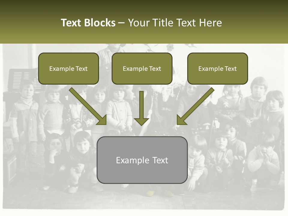 A Group Of Children Posing For A Picture PowerPoint Template