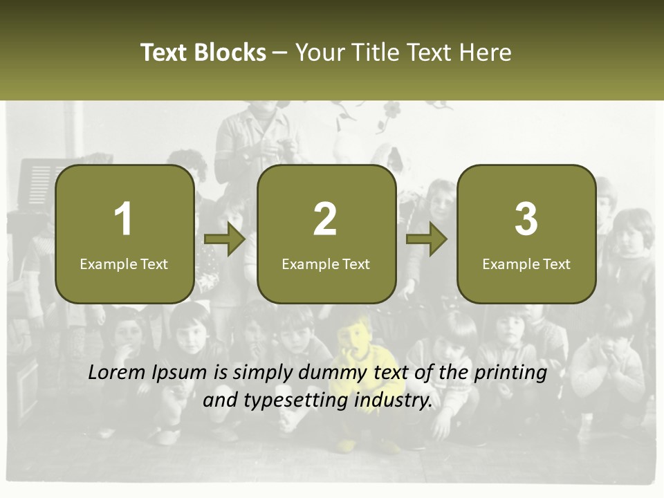 A Group Of Children Posing For A Picture PowerPoint Template