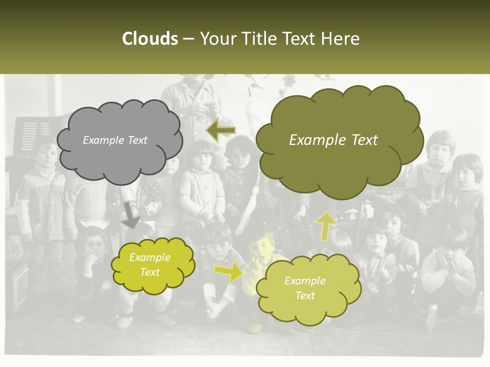 A Group Of Children Posing For A Picture PowerPoint Template