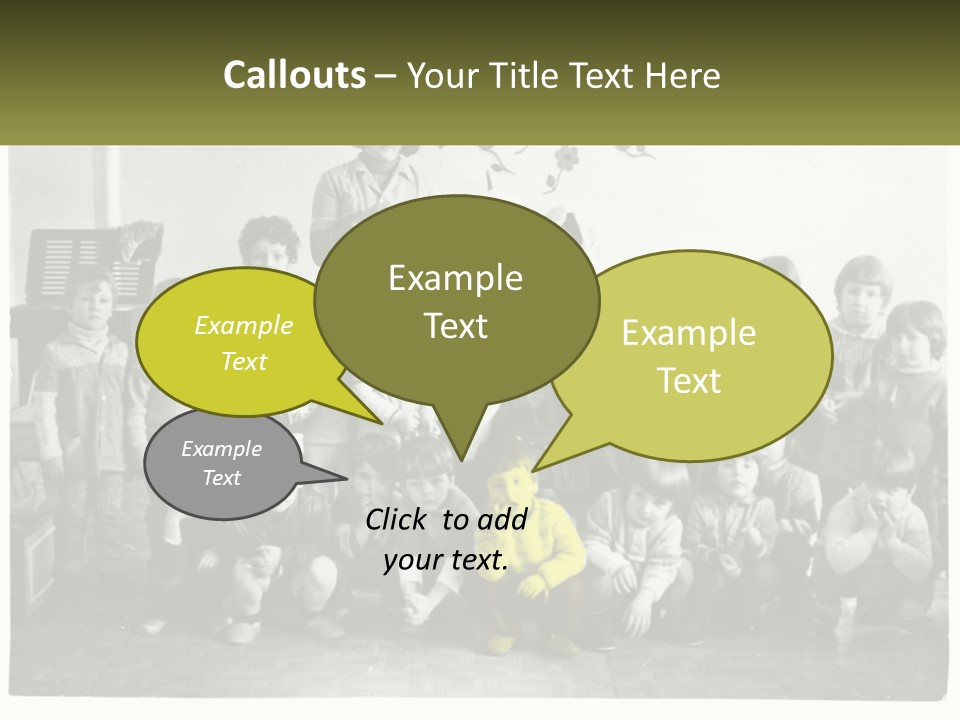 A Group Of Children Posing For A Picture PowerPoint Template
