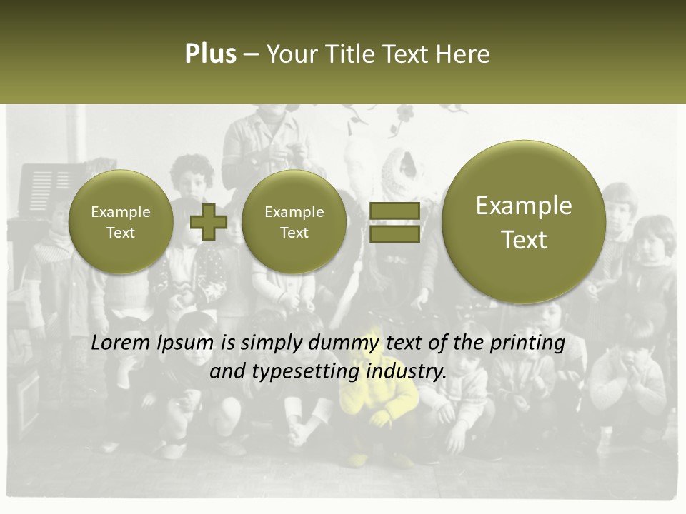 A Group Of Children Posing For A Picture PowerPoint Template