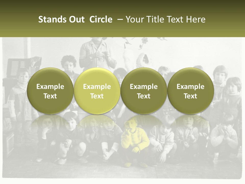 A Group Of Children Posing For A Picture PowerPoint Template