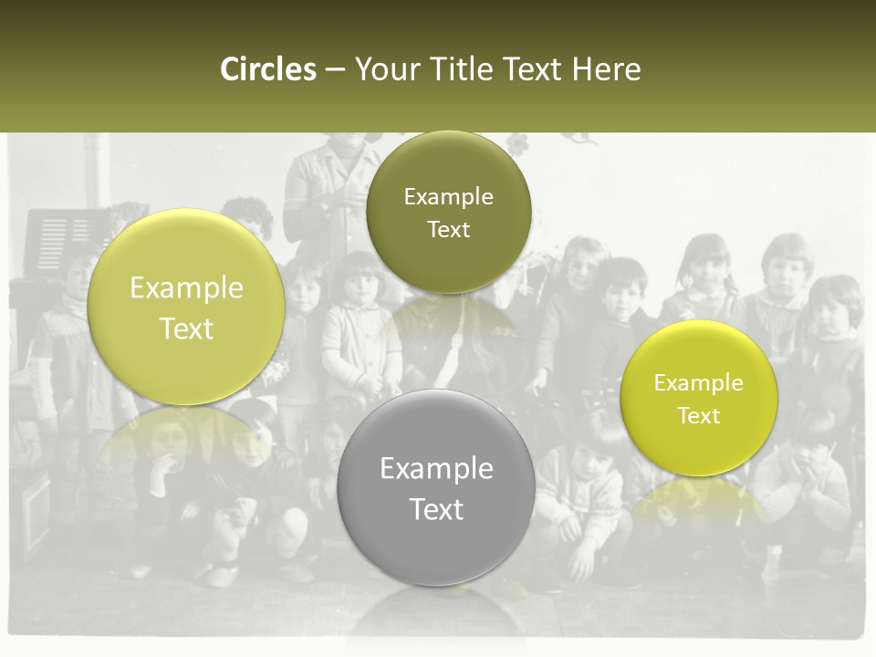 A Group Of Children Posing For A Picture PowerPoint Template