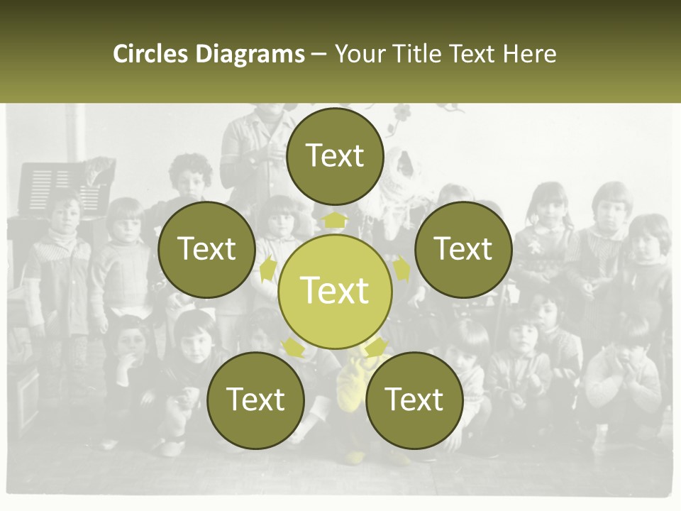 A Group Of Children Posing For A Picture PowerPoint Template