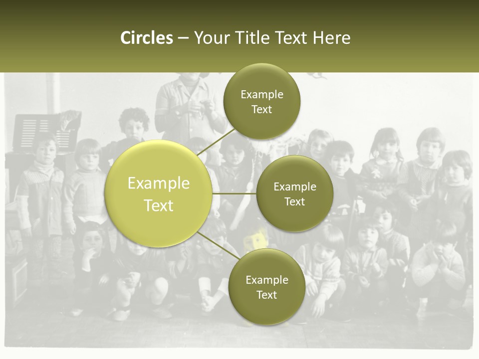 A Group Of Children Posing For A Picture PowerPoint Template