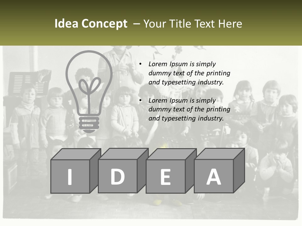 A Group Of Children Posing For A Picture PowerPoint Template