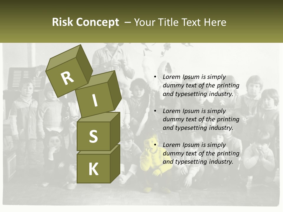 A Group Of Children Posing For A Picture PowerPoint Template