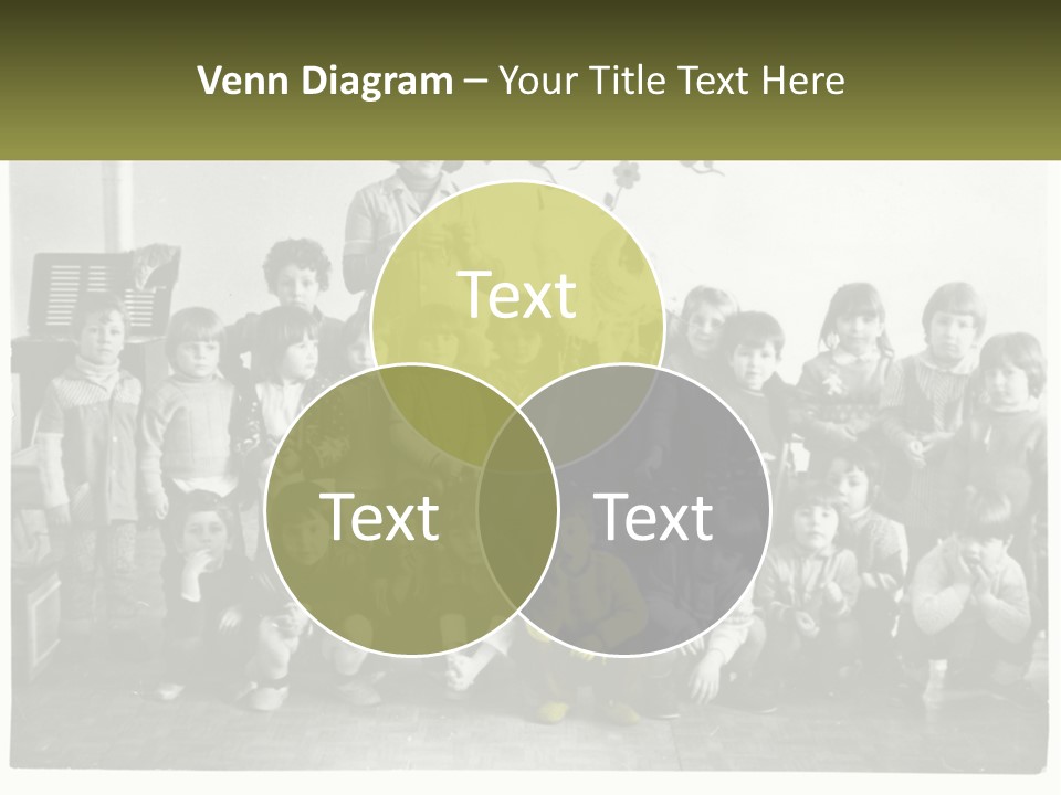 A Group Of Children Posing For A Picture PowerPoint Template