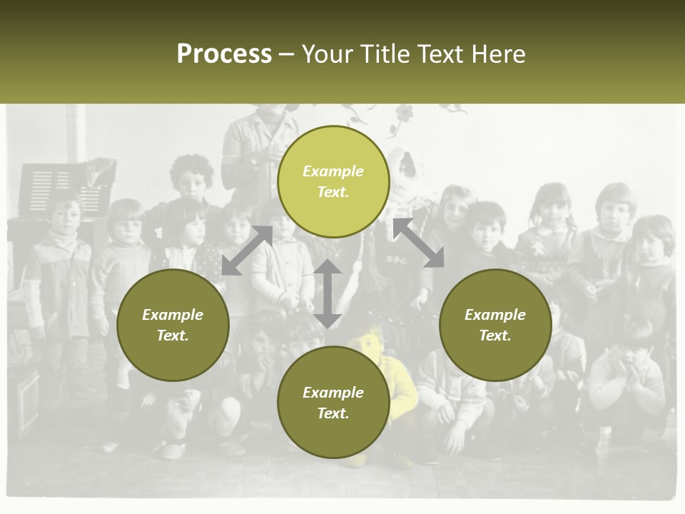 A Group Of Children Posing For A Picture PowerPoint Template