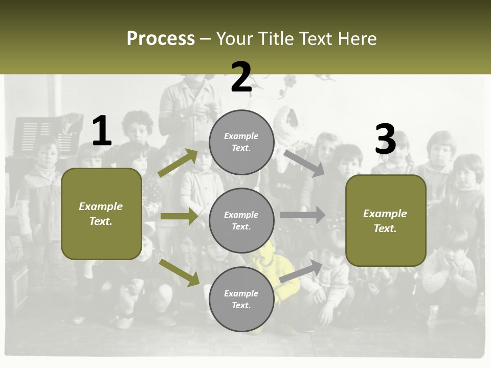 A Group Of Children Posing For A Picture PowerPoint Template