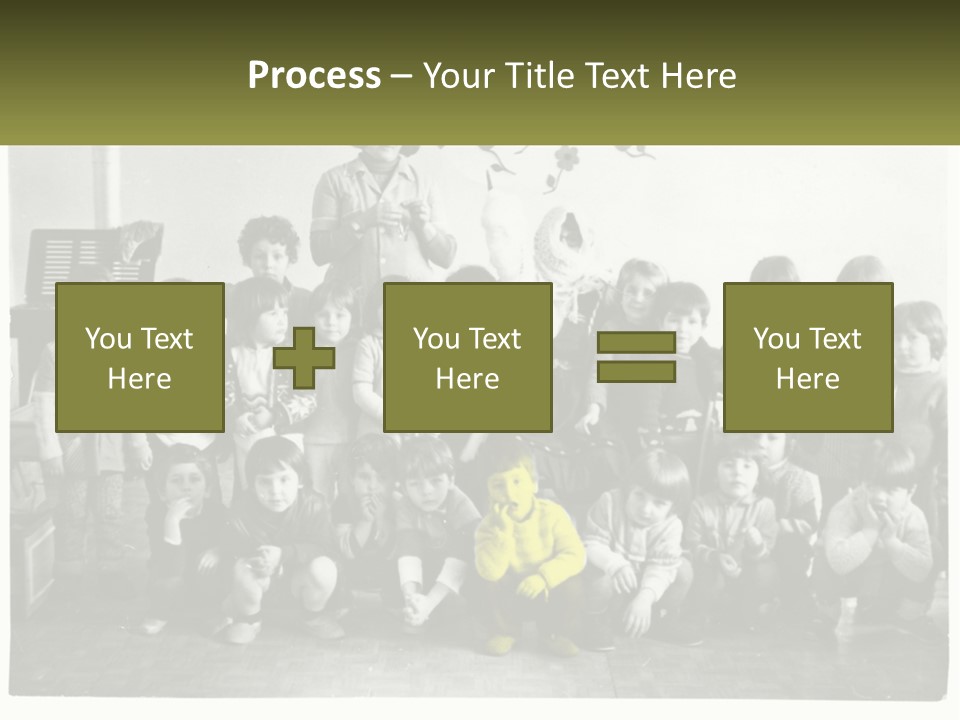 A Group Of Children Posing For A Picture PowerPoint Template