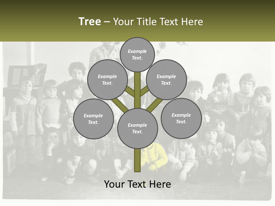 A Group Of Children Posing For A Picture PowerPoint Template