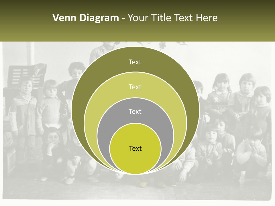A Group Of Children Posing For A Picture PowerPoint Template