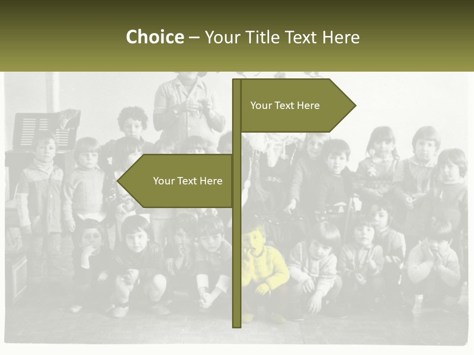 A Group Of Children Posing For A Picture PowerPoint Template