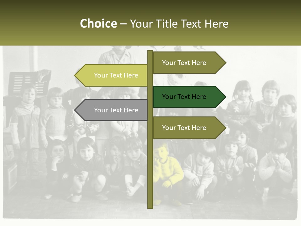 A Group Of Children Posing For A Picture PowerPoint Template