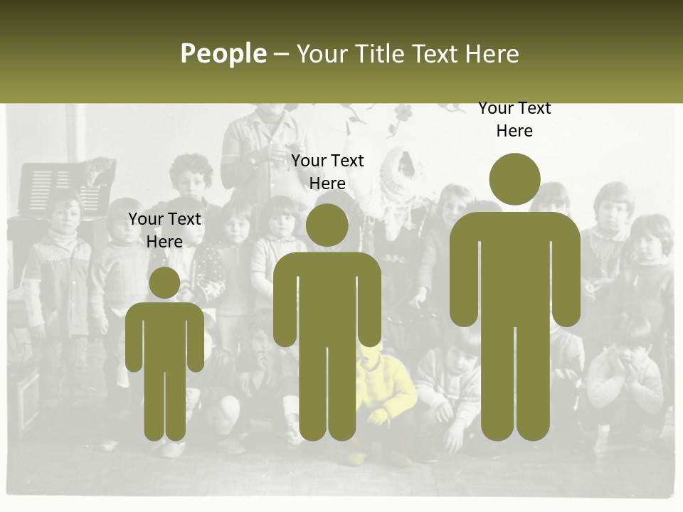 A Group Of Children Posing For A Picture PowerPoint Template