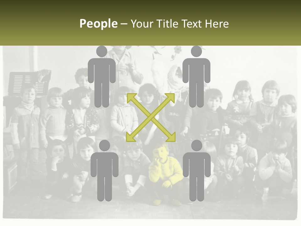 A Group Of Children Posing For A Picture PowerPoint Template