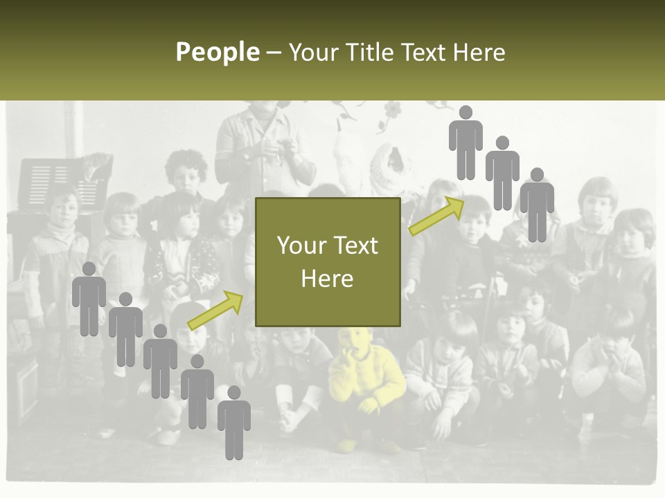 A Group Of Children Posing For A Picture PowerPoint Template