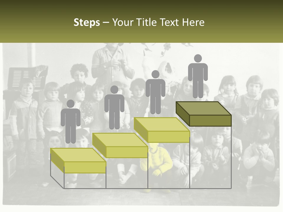 A Group Of Children Posing For A Picture PowerPoint Template