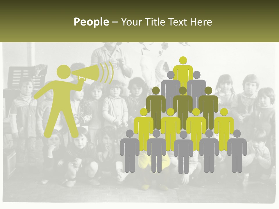 A Group Of Children Posing For A Picture PowerPoint Template