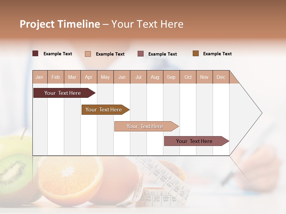 A Doctor Writing On A Piece Of Paper Next To Fruit PowerPoint Template