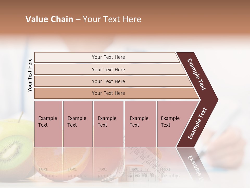 A Doctor Writing On A Piece Of Paper Next To Fruit PowerPoint Template