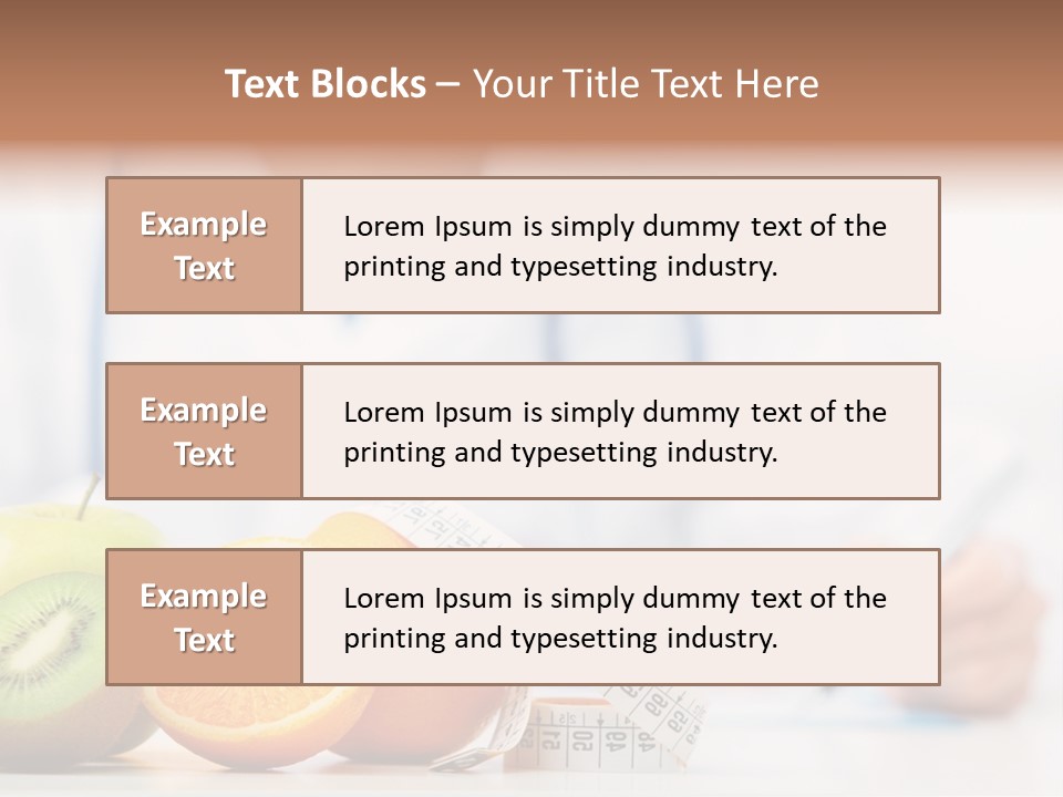 A Doctor Writing On A Piece Of Paper Next To Fruit PowerPoint Template